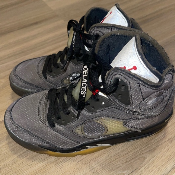 Jordan 5 Style Black Streetwear Sneakers “Shoelaces” Laces - Picture 2 of 6